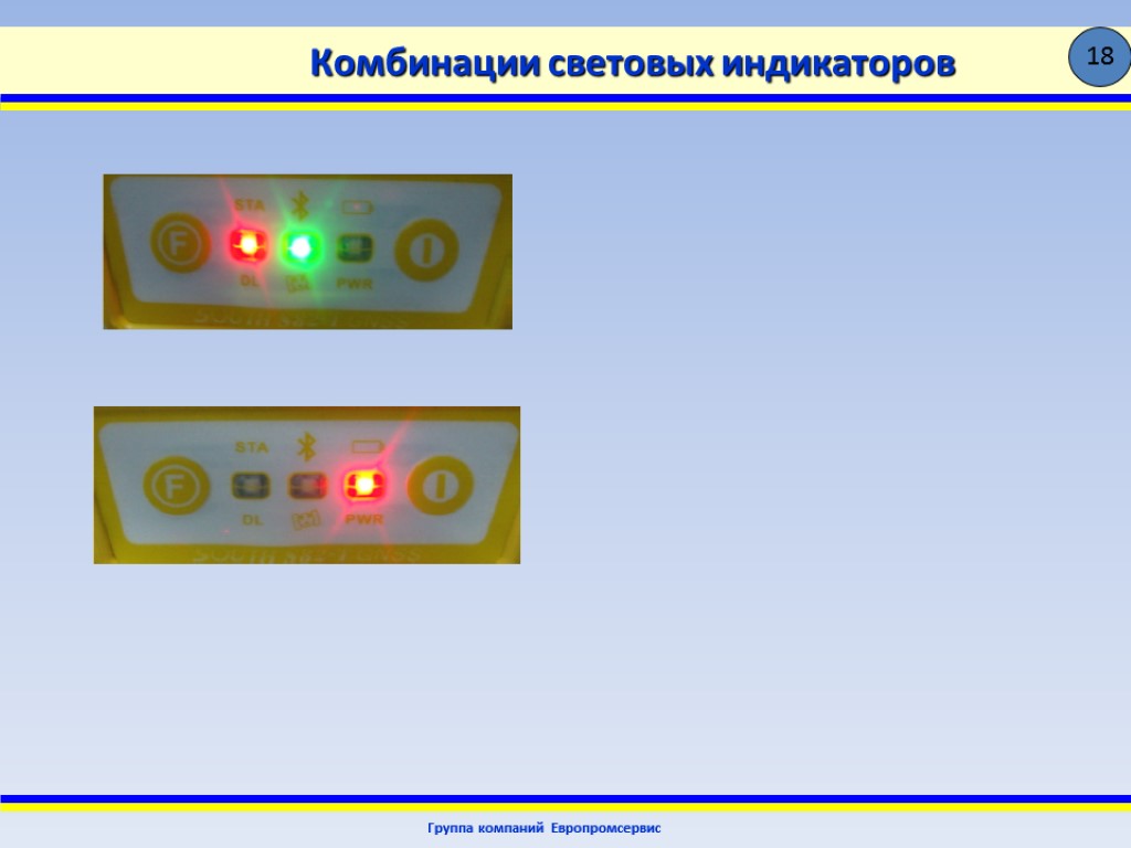Комбинации световых индикаторов Группа компаний Европромсервис 18